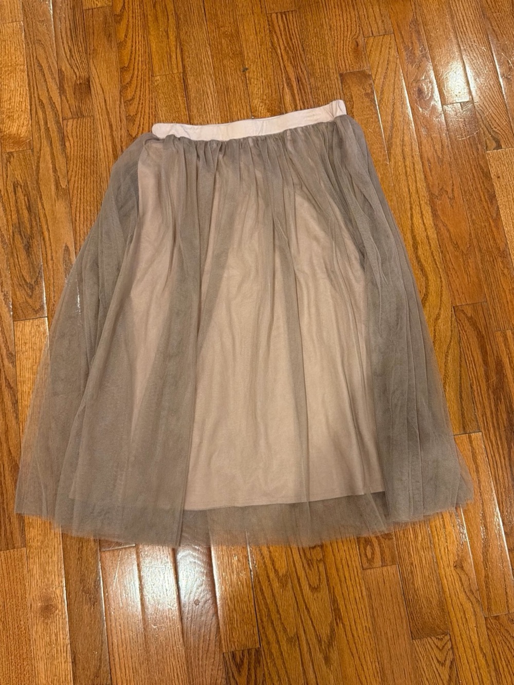 Garnet Hill Gray Tulle Skirt